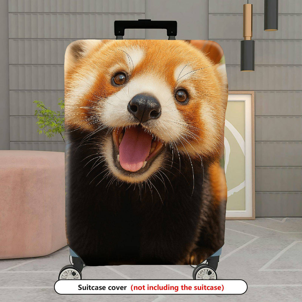 1-Piece Cute Red Panda Animal Fun Cover Happy Travel  Suitcase Luggage Cover, Stretch Protective Sleeve