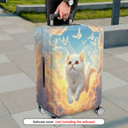 1-Piece Cute Cat Cloud Sky Dove Fantasy  Suitcase Luggage Cover, Stretch Protective Sleeve