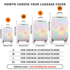 1-Piece Colorful Floral Tropical Vacation Summer Holiday  Suitcase Luggage Cover, Stretch Protective Sleeve