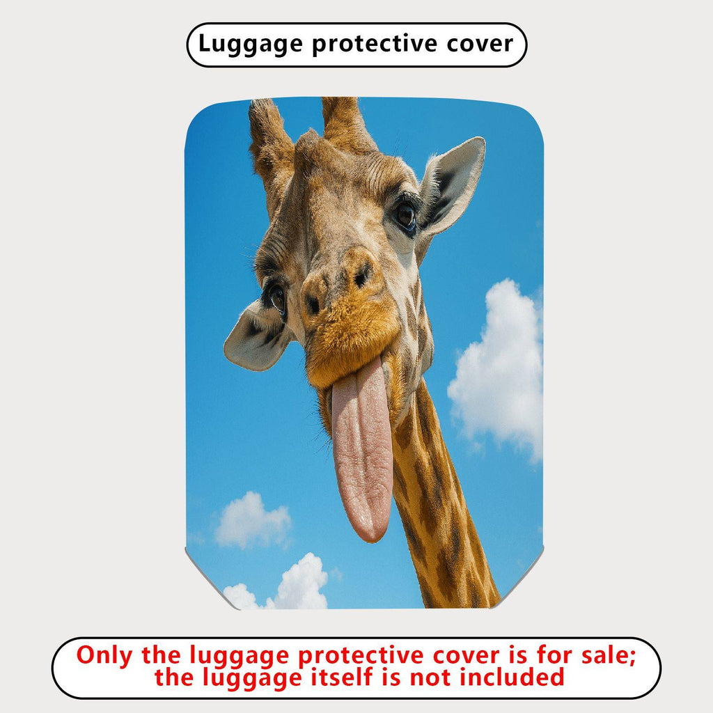 1-Piece Cute Giraffe Funny Animal Nature Blue Sky  Suitcase Luggage Cover, Stretch Protective Sleeve