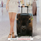 1-Piece Bison Wildlife Nature Animal Landscape Scenic  Suitcase Luggage Cover, Stretch Protective Sleeve