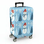 1-Piece Snowman Snowflake Christmas Tree Winter Holiday  Suitcase Luggage Cover, Stretch Protective Sleeve