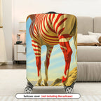 1-Piece Striped Zebra Horse Artistic Vibrant Unique  Suitcase Luggage Cover, Stretch Protective Sleeve