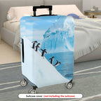 1-Piece Penguin Iceberg Ocean Winter Landscape Nature  Suitcase Luggage Cover, Stretch Protective Sleeve
