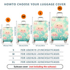 1-Piece Cute  Jellyfish Pink Ocean Fantasy Pattern  Suitcase Luggage Cover, Stretch Protective Sleeve