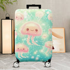 1-Piece Cute  Jellyfish Pink Ocean Fantasy Pattern  Suitcase Luggage Cover, Stretch Protective Sleeve
