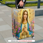 1-Piece Religious Icon Floral Sky Star Halo Sacred  Suitcase Luggage Cover, Stretch Protective Sleeve