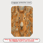 1-Piece Donkey Animal Nature Wilderness Art Cute  Suitcase Luggage Cover, Stretch Protective Sleeve