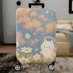 1-Piece Cute Floral  Angel Rabbit Cloud Sky  Suitcase Luggage Cover, Stretch Protective Sleeve