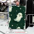 1-Piece Ghost Heart Cute Fun Unique Spooky  Suitcase Luggage Cover, Stretch Protective Sleeve