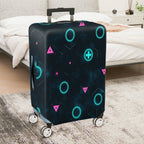 1-Piece Geometric  Techno Futuristic Abstract Pattern  Suitcase Luggage Cover, Stretch Protective Sleeve