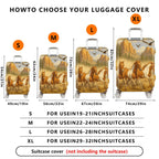 1-Piece Horse Landscape Adventure Nature Scenic Western Style  Suitcase Luggage Cover, Stretch Protective Sleeve