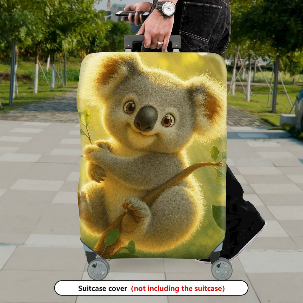 1-Piece Cute Koala Tree Forest Nature  Suitcase Luggage Cover, Stretch Protective Sleeve