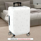 1-Piece Snowflake Star Grey White Christmas Holiday  Suitcase Luggage Cover, Stretch Protective Sleeve