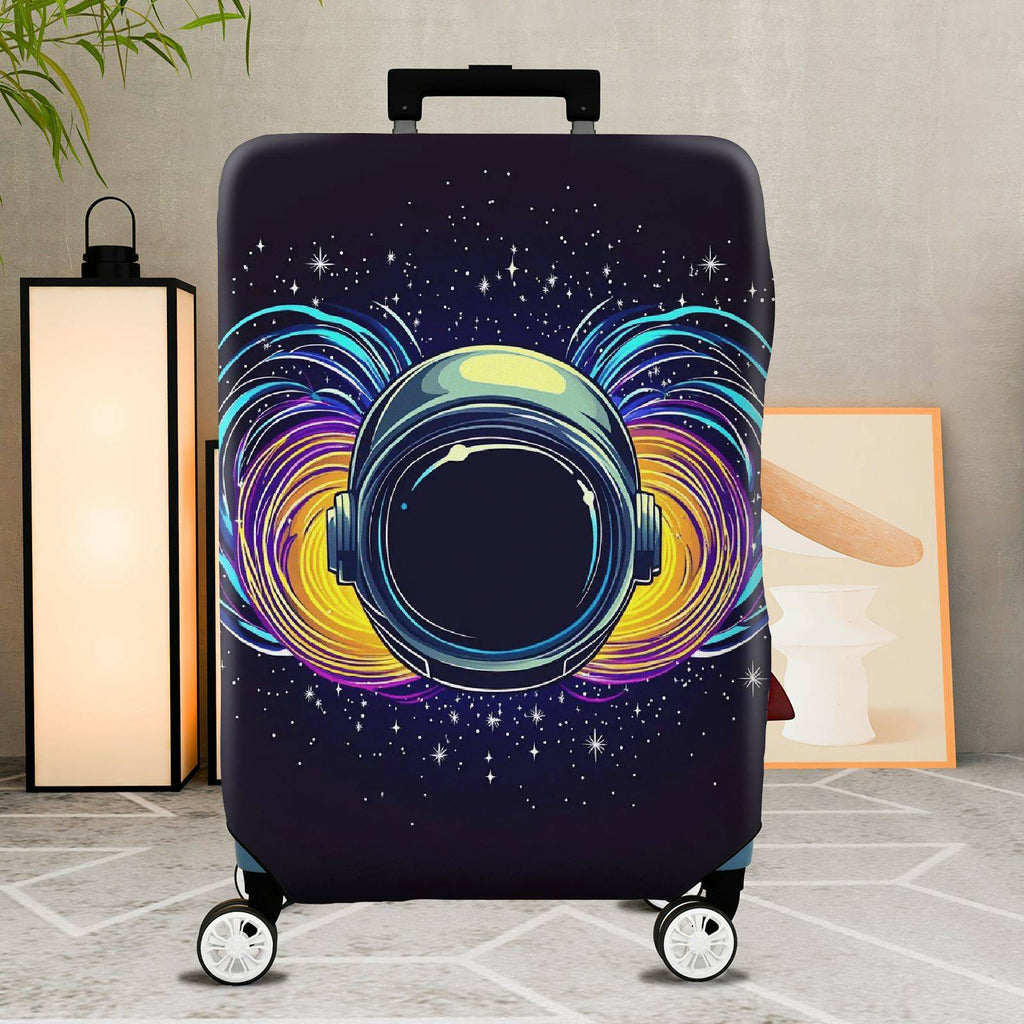 1-Piece Galaxy Astronaut Space Cosmic Colorful Starry  Suitcase Luggage Cover, Stretch Protective Sleeve