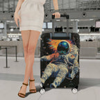 1-Piece Cosmic Astronaut Explosion Galaxy Universe Outer Space  Suitcase Luggage Cover, Stretch Protective Sleeve