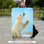 1-Piece Cute Polar Bear Winter Snow Nature Animal  Suitcase Luggage Cover, Stretch Protective Sleeve