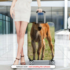 1-Piece Animal Nature Wildlife Calf Grassland Peaceful  Suitcase Luggage Cover, Stretch Protective Sleeve