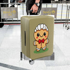 1-Piece Cute  Gingerbread Christmas Holiday Fun Festive  Suitcase Luggage Cover, Stretch Protective Sleeve