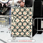 1-Piece Geometric Star Black Pink Cream Pattern  Suitcase Luggage Cover, Stretch Protective Sleeve