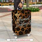 1-Piece Animal Instincts Leopard Print Wild Pattern Bold Style Travel  Suitcase Luggage Cover, Stretch Protective Sleeve