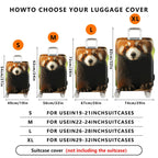 1-Piece Red Panda Animal Nature Cute Wildlife Travel  Suitcase Luggage Cover, Stretch Protective Sleeve