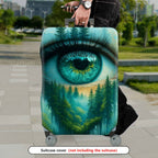 1-Piece Eye Forest Landscape Nature Art Creative  Suitcase Luggage Cover, Stretch Protective Sleeve