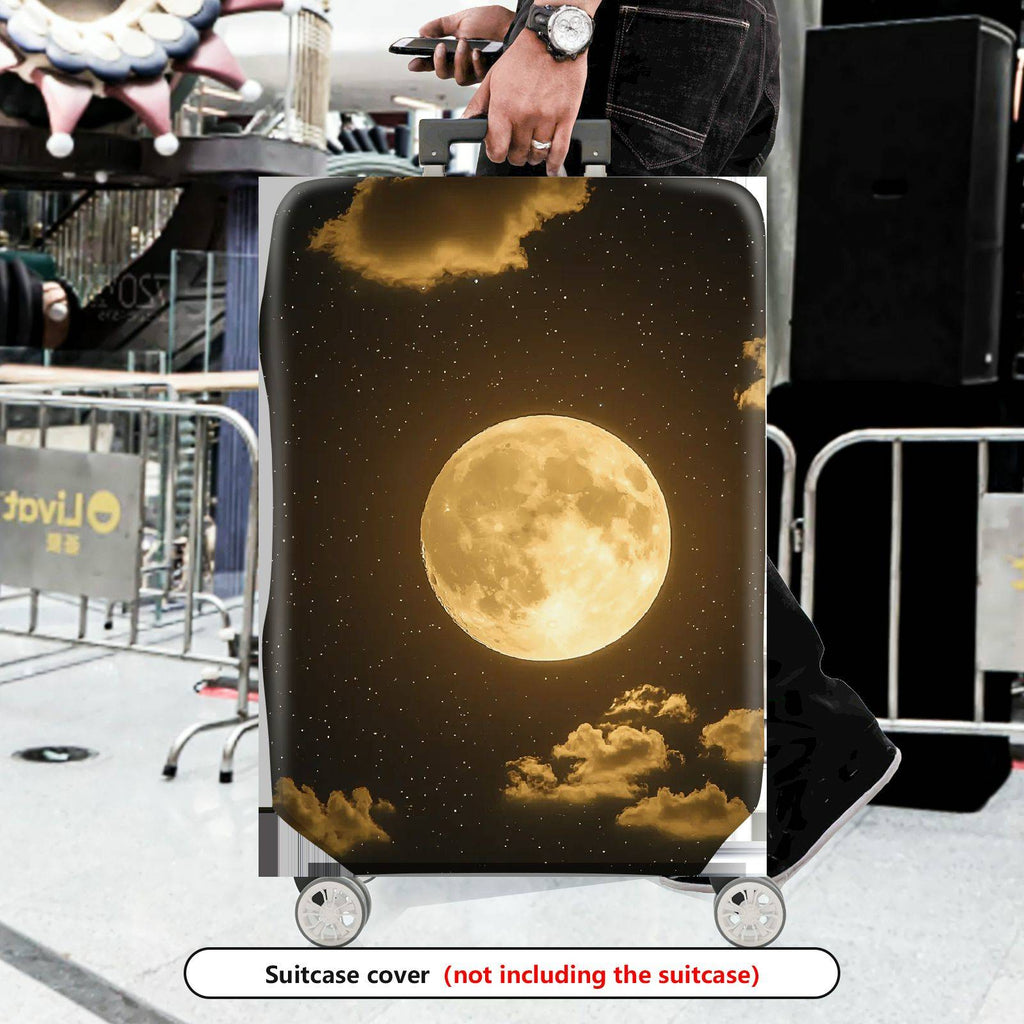 1-Piece Moon Starry Night Clouds Sky Cosmic Galactic  Suitcase Luggage Cover, Stretch Protective Sleeve