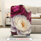 1-Piece Floral Peony Vintage Art Elegant Stylish  Suitcase Luggage Cover, Stretch Protective Sleeve