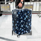 1-Piece Floral Blue Vine Pattern Travel Holiday Design  Suitcase Luggage Cover, Stretch Protective Sleeve