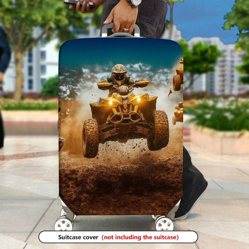 1-Piece Adventure Motorsport Racing Off-road Extreme Action  Suitcase Luggage Cover, Stretch Protective Sleeve