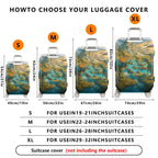 1-Piece Prehistoric Dinosaur Landscape Nature Adventure Wilderness Fossil  Suitcase Luggage Cover, Stretch Protective Sleeve