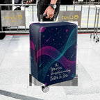 1-Piece Universe Galaxy Stars Planets Cosmic Quote  Suitcase Luggage Cover, Stretch Protective Sleeve