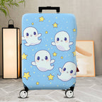 1-Piece Cute  Ghost Starry Sky Blue  Suitcase Luggage Cover, Stretch Protective Sleeve