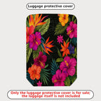 1-Piece A tropical floral jacket for jungle natural plants theme, suitable for business, travel,  Suitcase Luggage Cover, Stretch Protective Sleeve