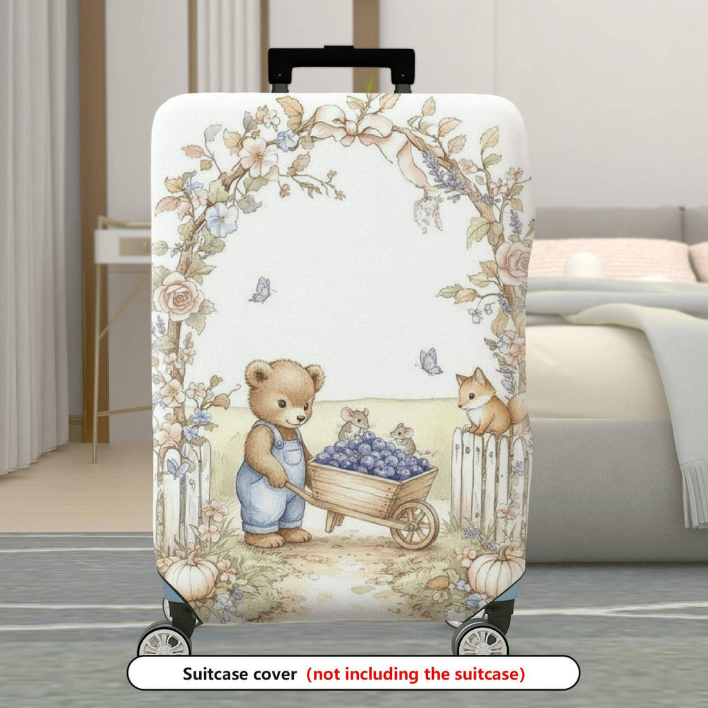 1-Piece Animal Flowers Arch Nature  Suitcase Luggage Cover, Stretch Protective Sleeve