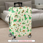 1-Piece Christmas Dinosaur Gift Tree Holiday Snow  Suitcase Luggage Cover, Stretch Protective Sleeve