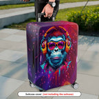 1-Piece Abstract Colorful Headphones  Art Graphic  Suitcase Luggage Cover, Stretch Protective Sleeve