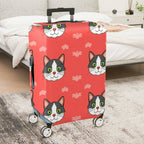 1-Piece Cat Animal  Cute Fun Playful Design  Suitcase Luggage Cover, Stretch Protective Sleeve