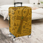 1-Piece Ancient Egyptian Hieroglyphic Ankh Mystical Pyramid  Suitcase Luggage Cover, Stretch Protective Sleeve