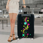 1-Piece Abstract Colorful Dots Circles Line  Suitcase Luggage Cover, Stretch Protective Sleeve