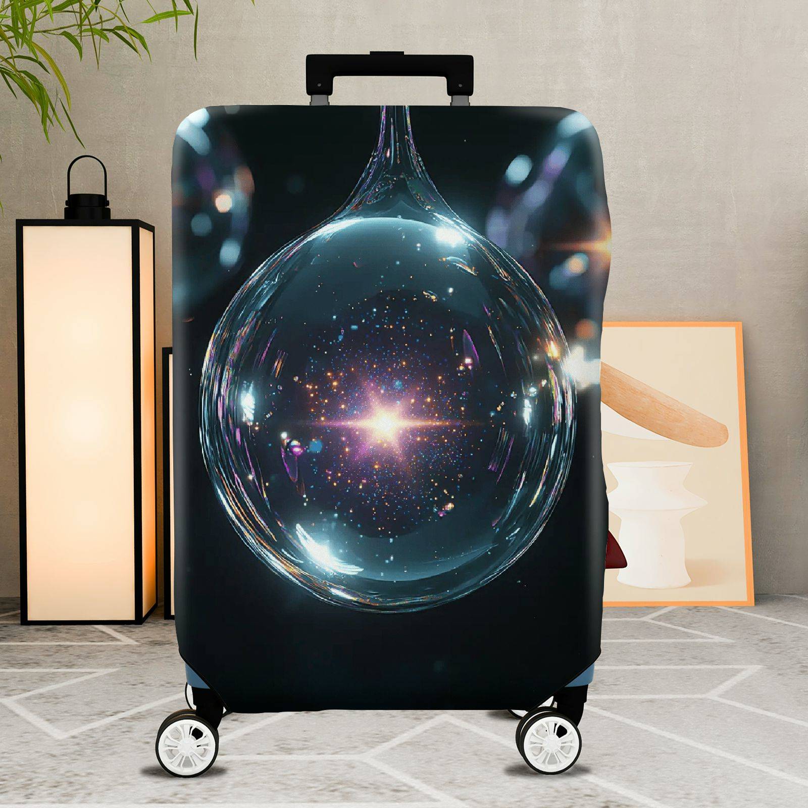 1-Piece Galaxy Starry Sky Cosmic Universe Space Abstract  Suitcase Luggage Cover, Stretch Protective Sleeve