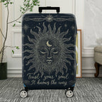 1-Piece Sun Moon Starry Spiritual Mystical Cosmic  Suitcase Luggage Cover, Stretch Protective Sleeve