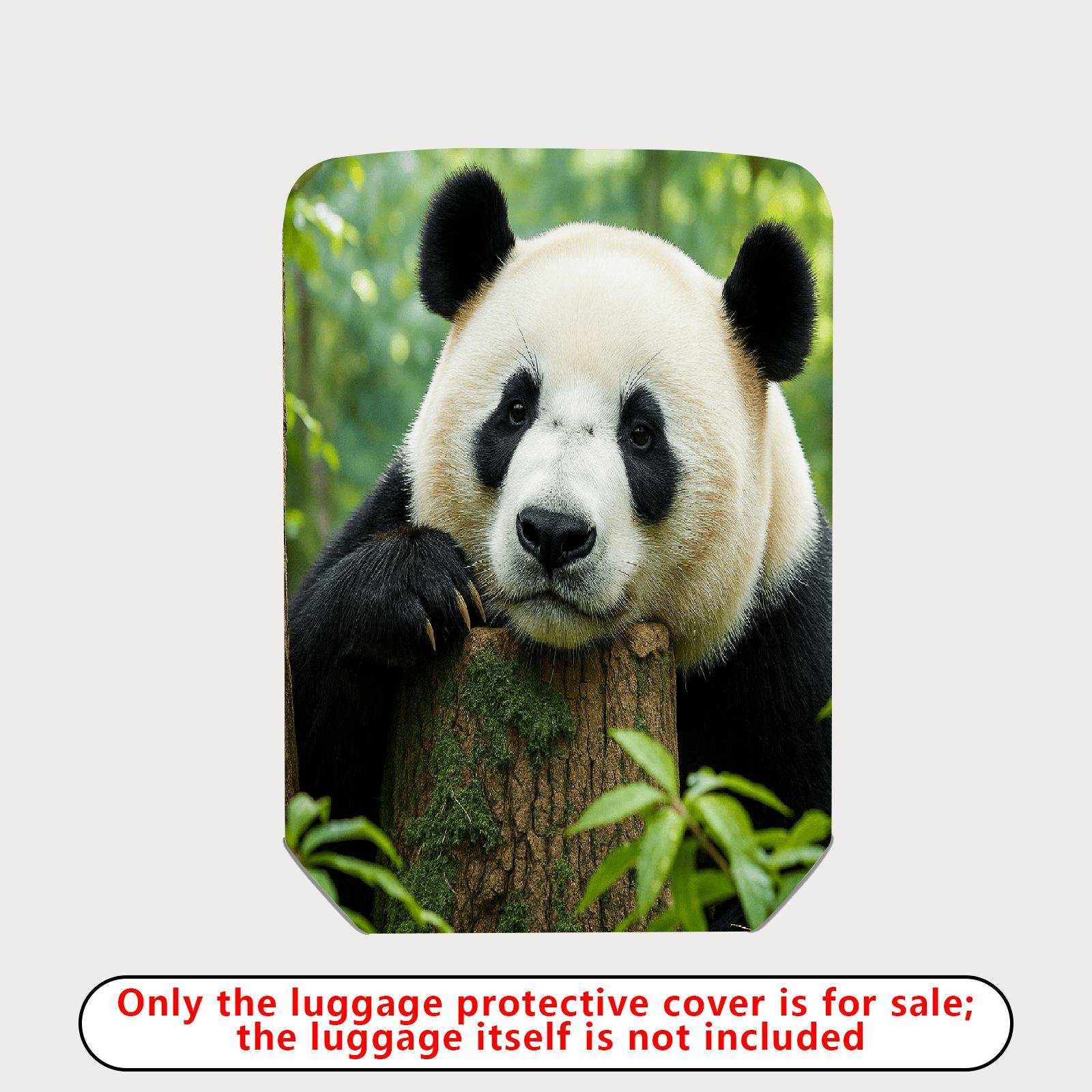 1-Piece Panda Forest Nature Wildlife Cute Animal  Suitcase Luggage Cover, Stretch Protective Sleeve