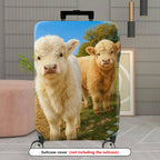 1-Piece Cute Animal Farm Pasture Nature Calf  Suitcase Luggage Cover, Stretch Protective Sleeve
