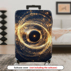 1-Piece Cosmic Galaxy Swirl Starry Circular Abstract  Suitcase Luggage Cover, Stretch Protective Sleeve