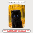 1-Piece Cute Black Cat Autumn Nature Animal Theme  Suitcase Luggage Cover, Stretch Protective Sleeve