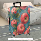 1-Piece Apple Fruit Bubble Blue Leaf Artistic Colorful  Suitcase Luggage Cover, Stretch Protective Sleeve