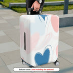 1-Piece Abstract Pastel Blue Heart Travel Luggage  Suitcase Luggage Cover, Stretch Protective Sleeve