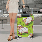 1-Piece Adorable  Sheep Green Pasture Farm Animal Travel  Suitcase Luggage Cover, Stretch Protective Sleeve